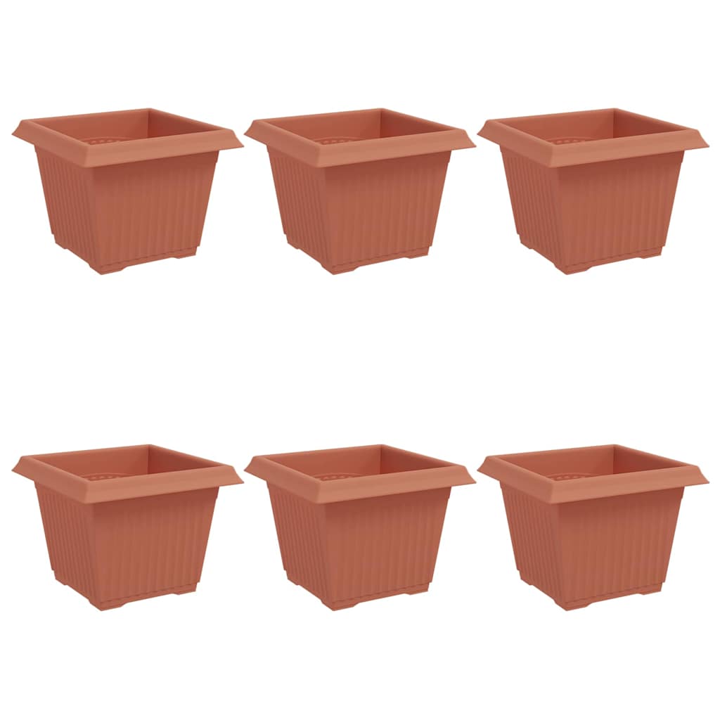 Firkantet Blomsterpotte 6 pcs Klinker Rød 43 x 43 x 33.5 cm