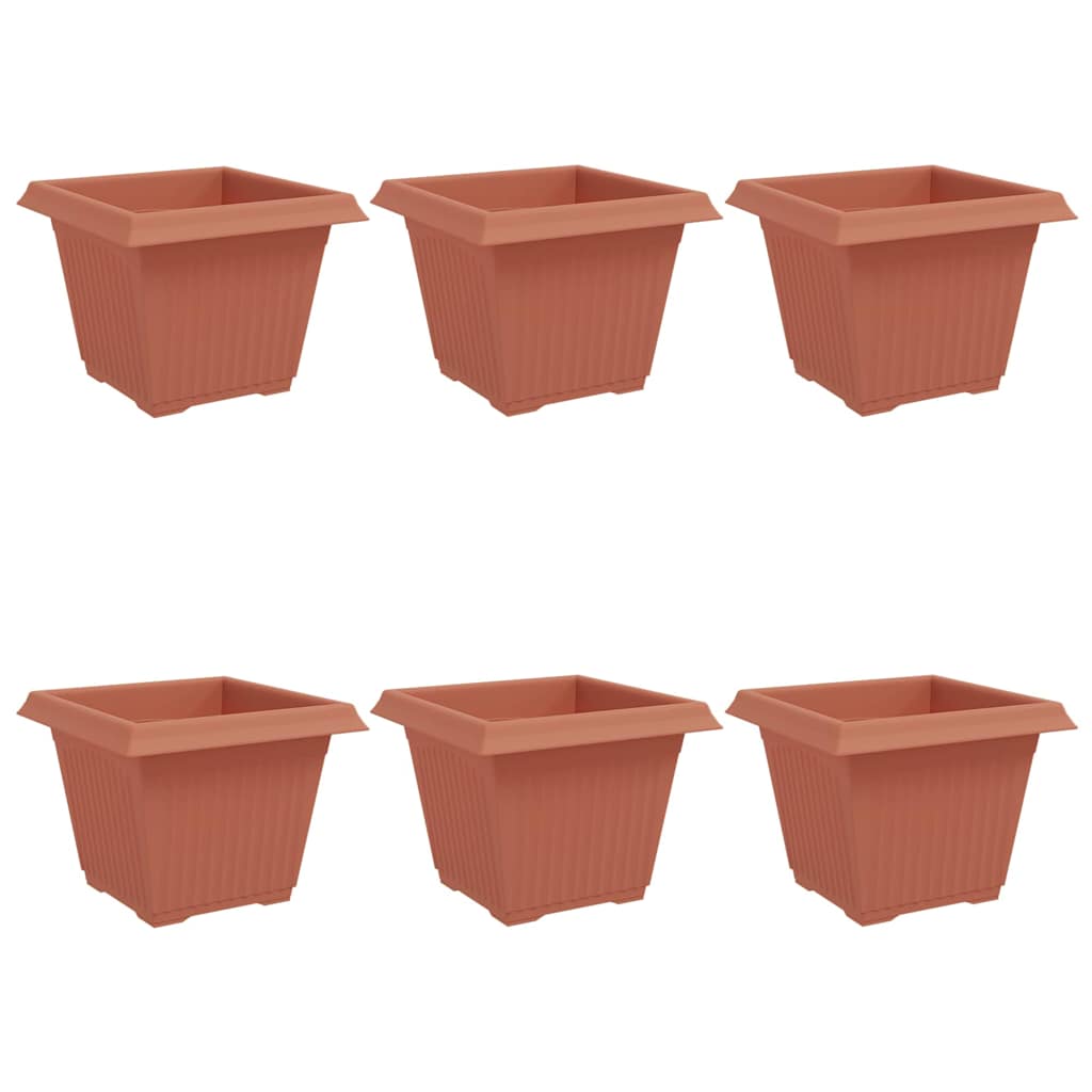 Firkantet Blomsterpotte 6 pcs Klinker Rød 43 x 43 x 33.5 cm