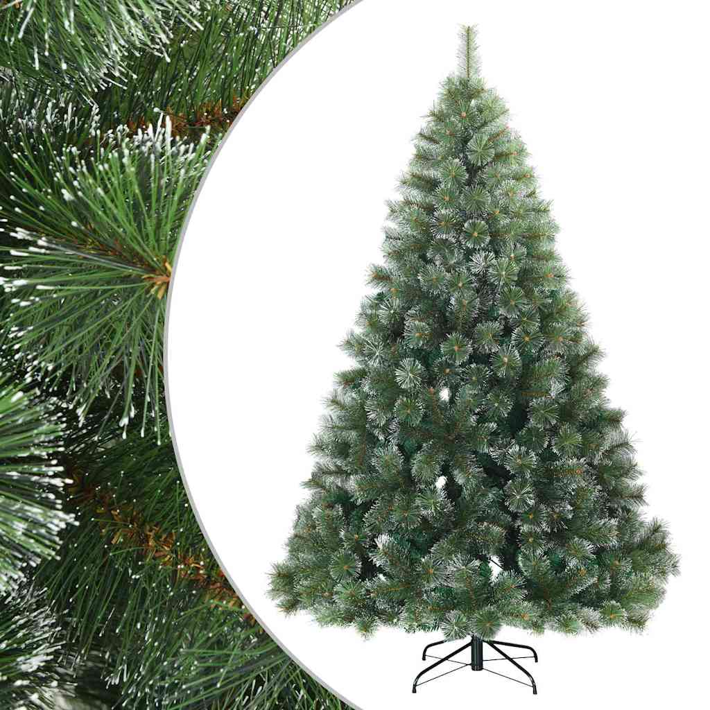 Moderne Kunstig Hengslet Juletre Snø Flocket Hvit 180 cm