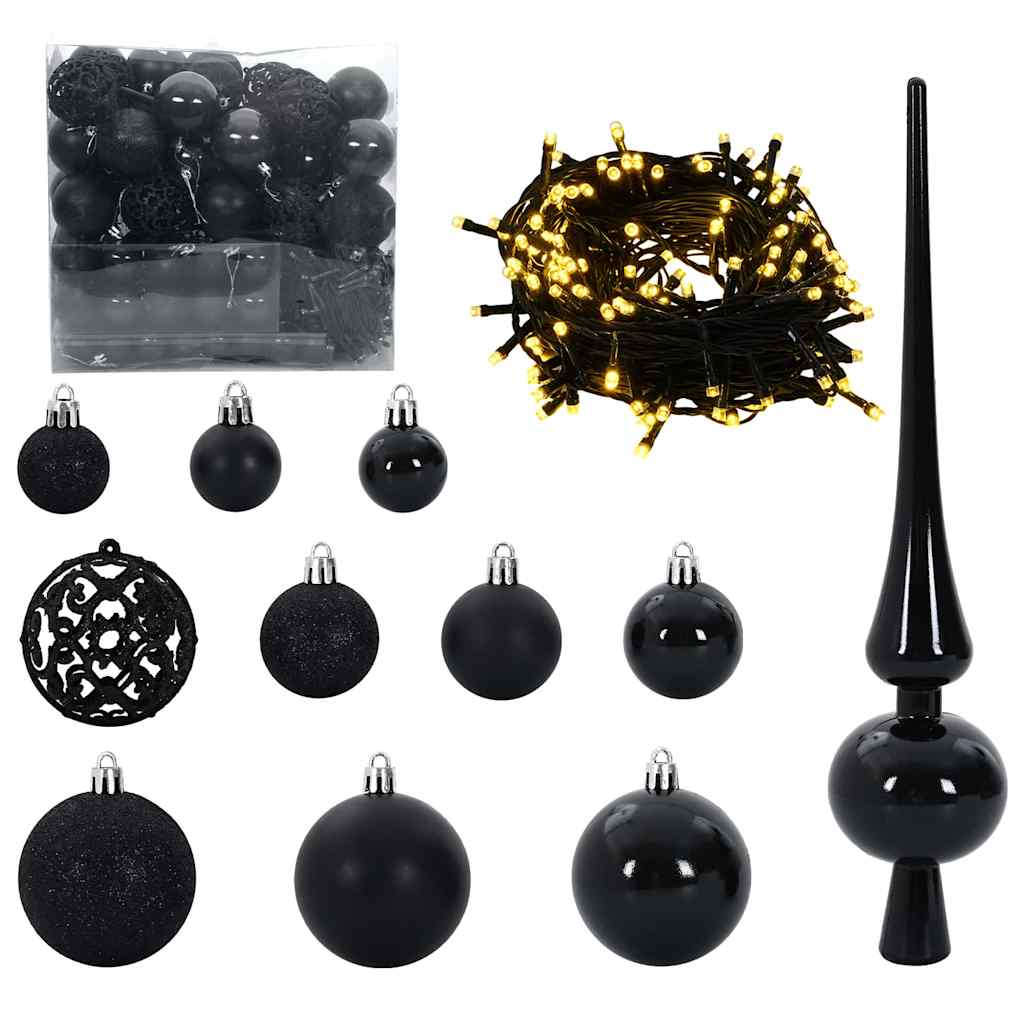 Julekule Sett med 300 LED 120 pcs Svart Plast