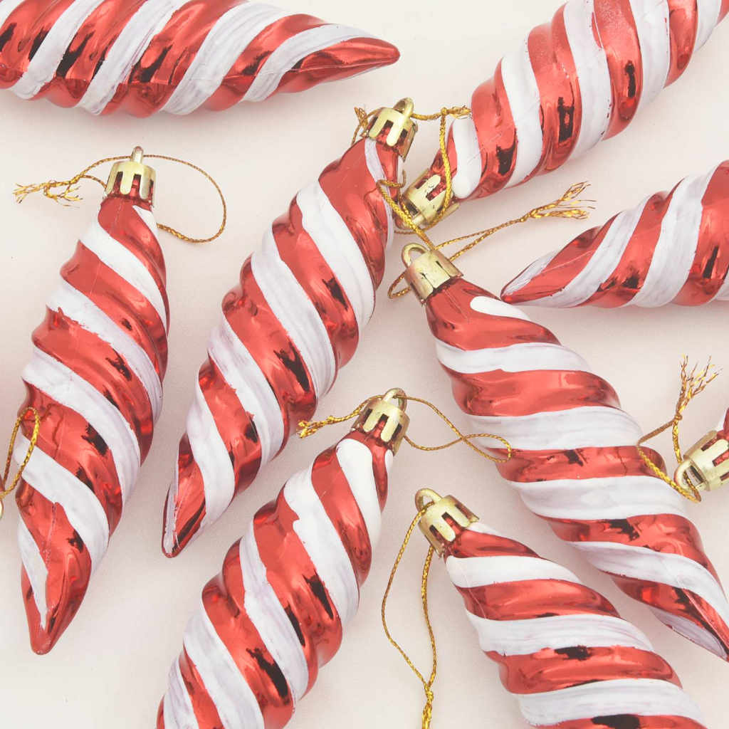 Jule Spiralformet Kule 40 pcs Rød