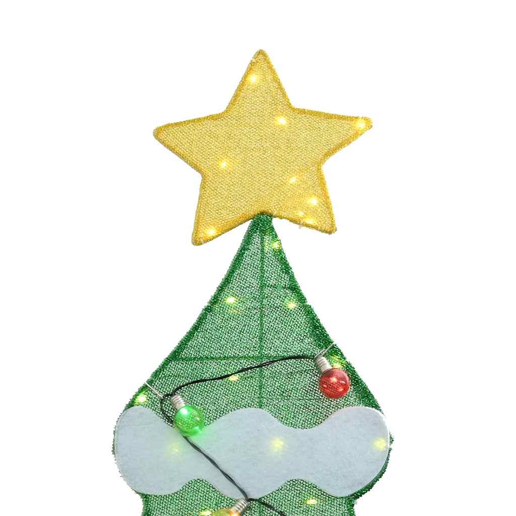 Belyst juletre med 3 gaveesker 2D varm hvit Flerfarget 210 cm