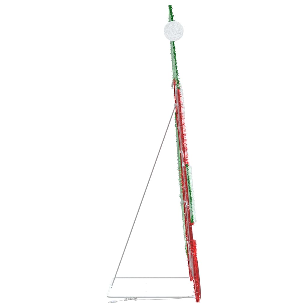 Belyst Julenisse Varmhvit 62 x 70 cm Glitterstoff