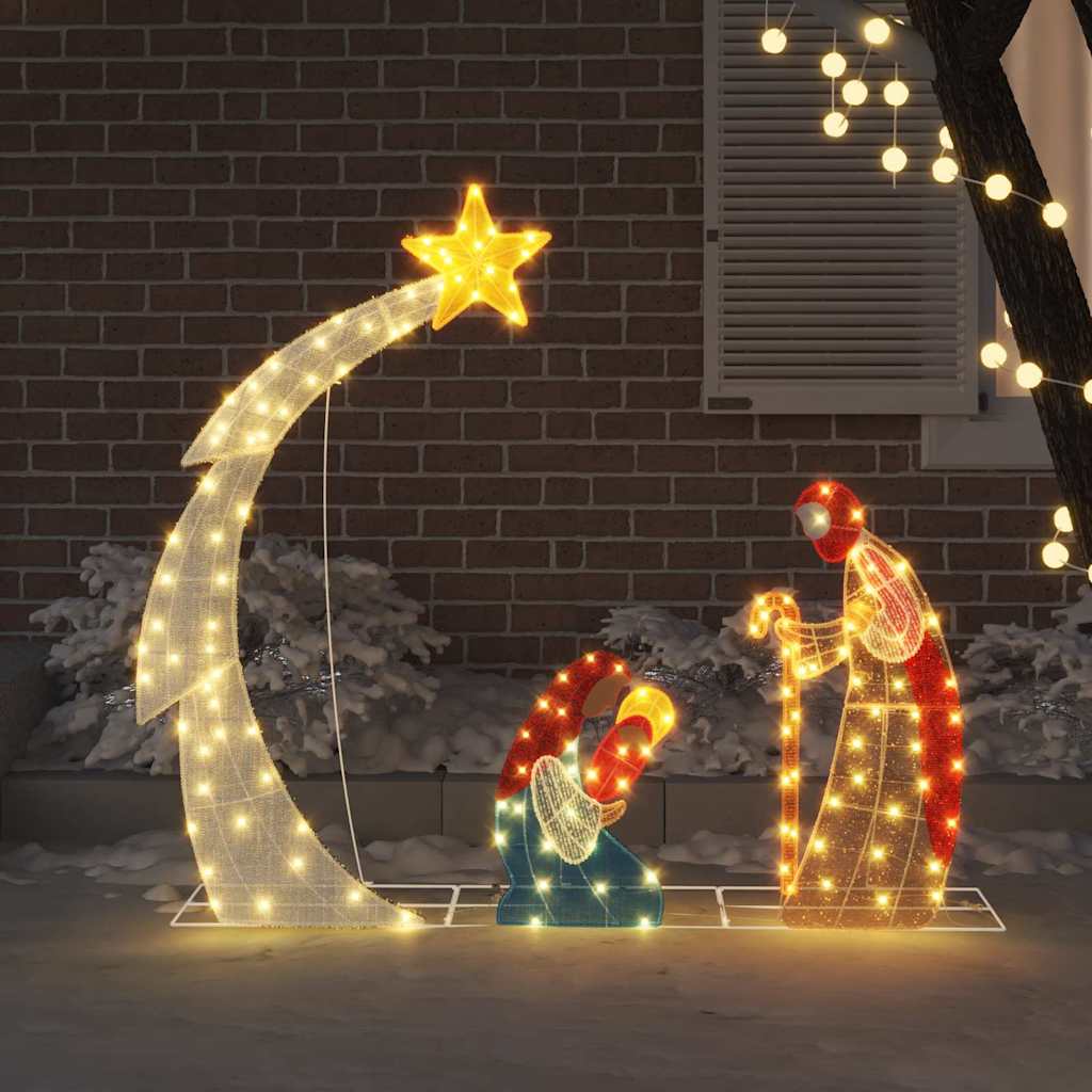 Julekrippe Scene Varmhvit 149 x32 x 127.5 cm Polyester