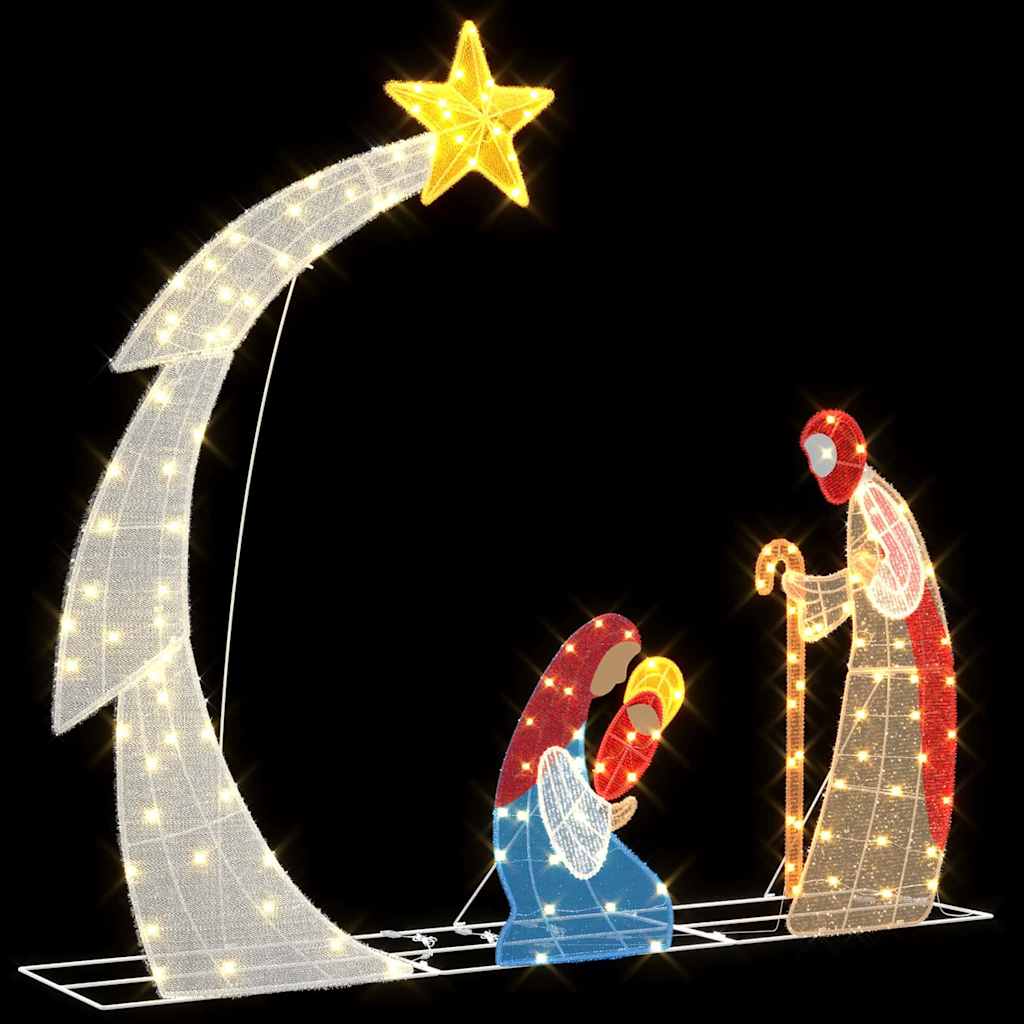 Julekrippe Scene Varmhvit 149 x32 x 127.5 cm Polyester