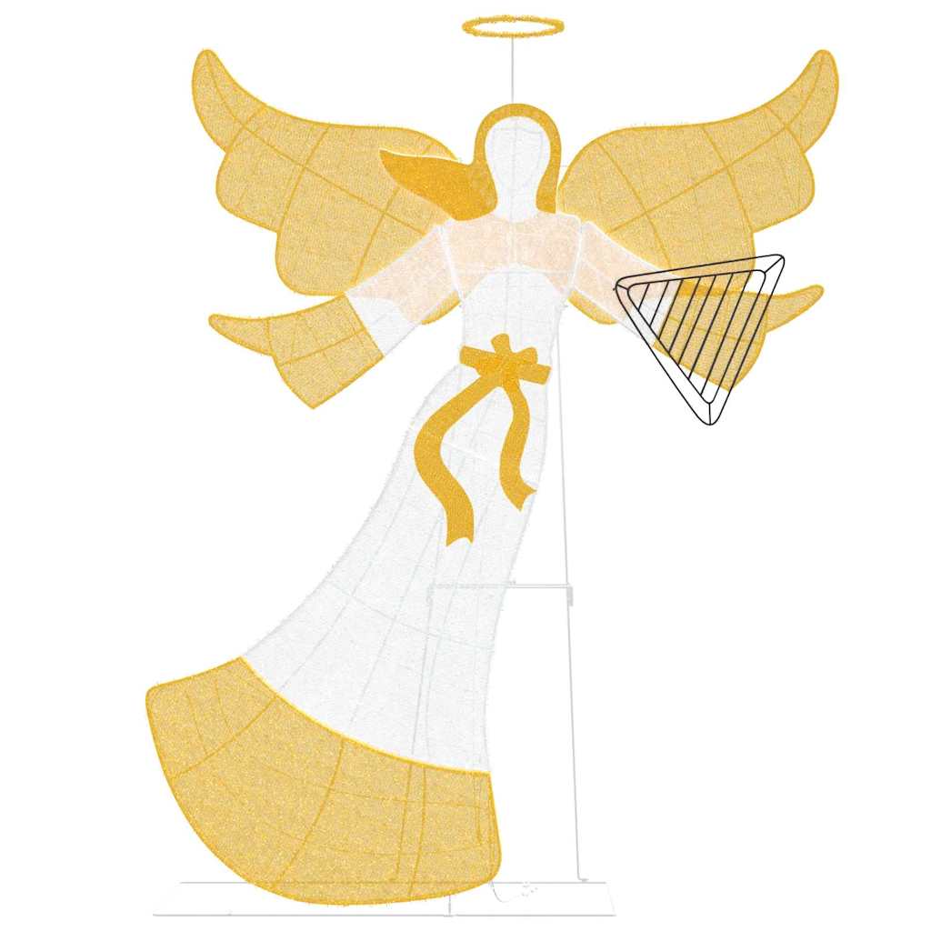 Ubelyst vinkel Varmhvit 116 x 29 x 158,5 cm Polyester