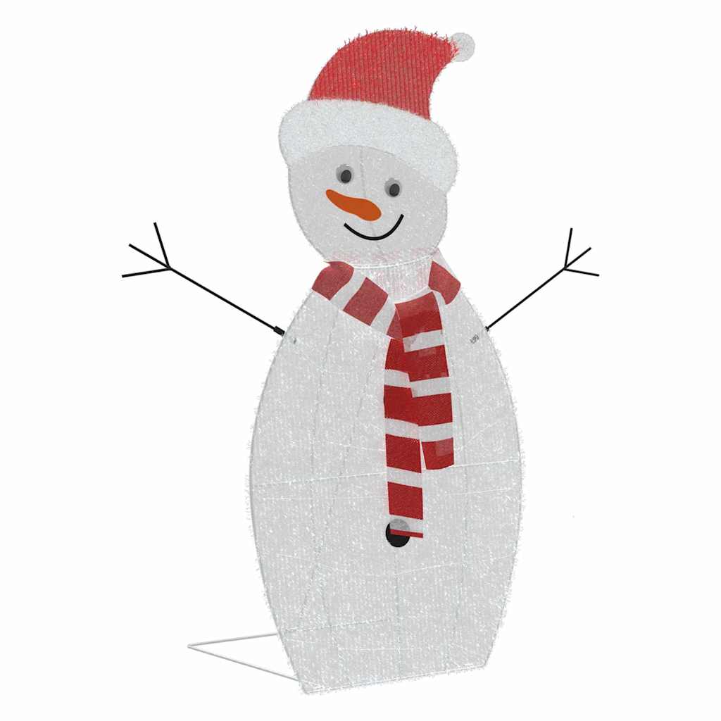 Belyst Snømann Familie 3 pcs Varmhvit Polyester