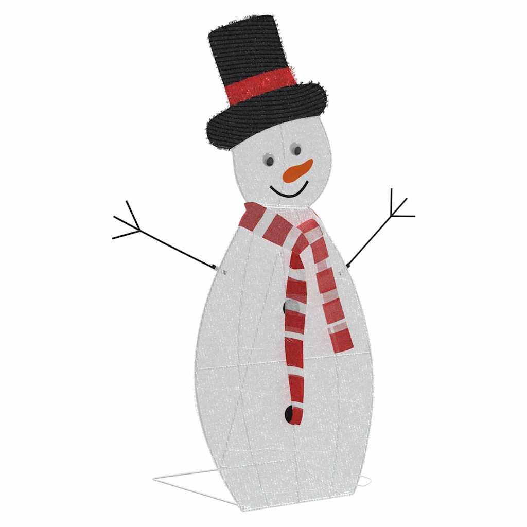 Belyst Snømann Familie 3 pcs Varmhvit Polyester