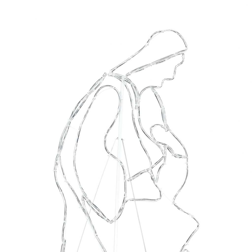 Belyst Krybbesett med 550 LED Flerfarget 112 x 72 cm PVC