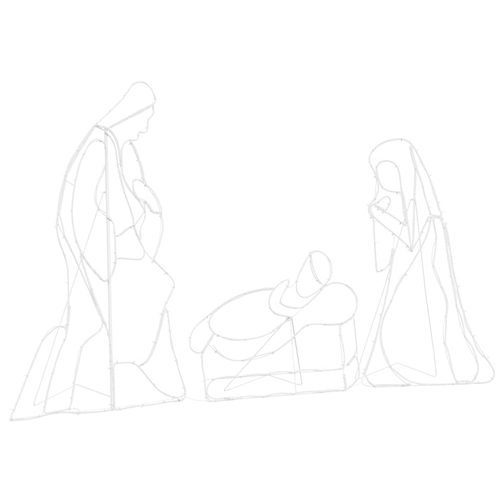 Belyst Krybbesett med 550 LED Flerfarget 112 x 72 cm PVC