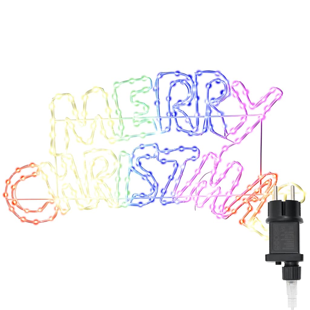 Jule Skilt med 240 LED Flerfarget 100 x 50 cm PVC