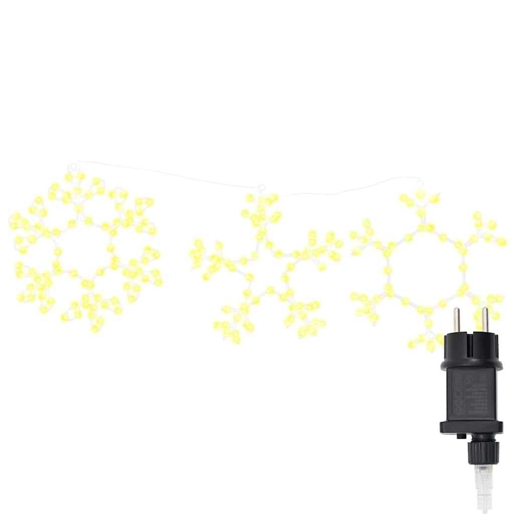 Jule Snøfnugg med 252 LED Varmhvit 45 x 38 cm PVC