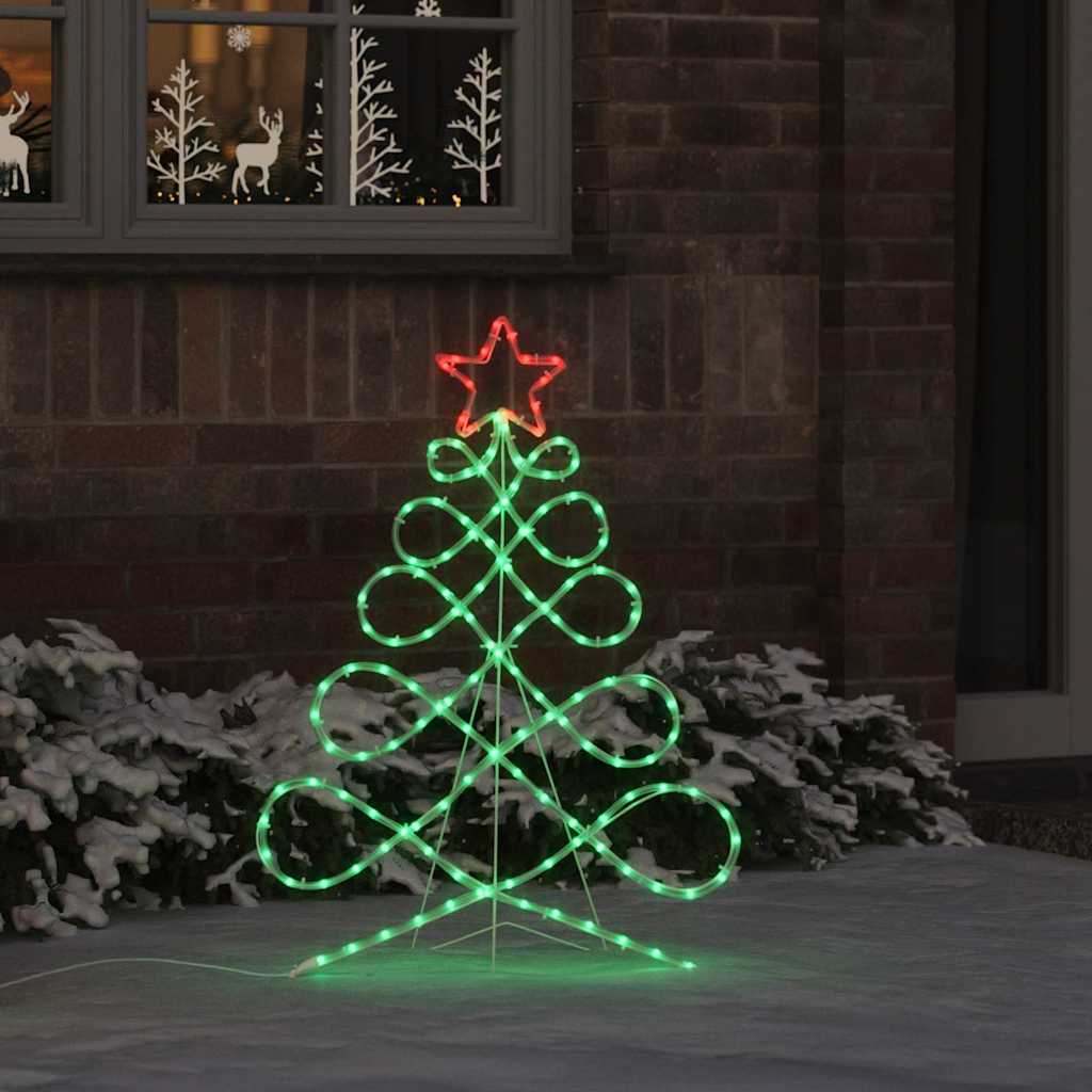 Julekongleformet lys med 144 LED Flerfarget 80 x 56 cm PVC
