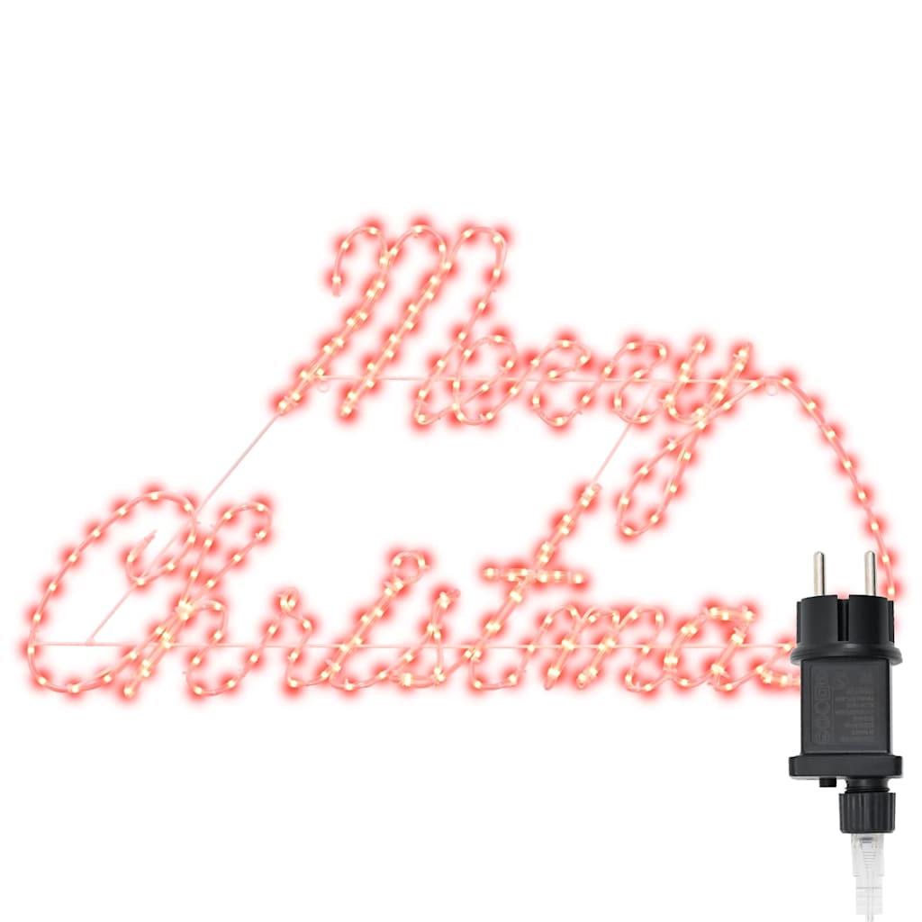 Jule Skilt med 216 LED Rød 99 x 55 x 13 cm Jern