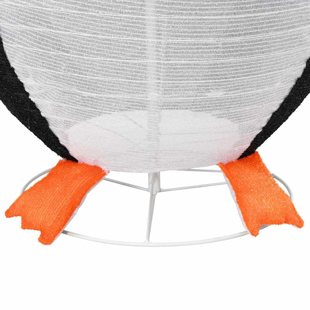 Snø Pingvin Figur Varmhvit 78 x 88 x 180 cm stoff