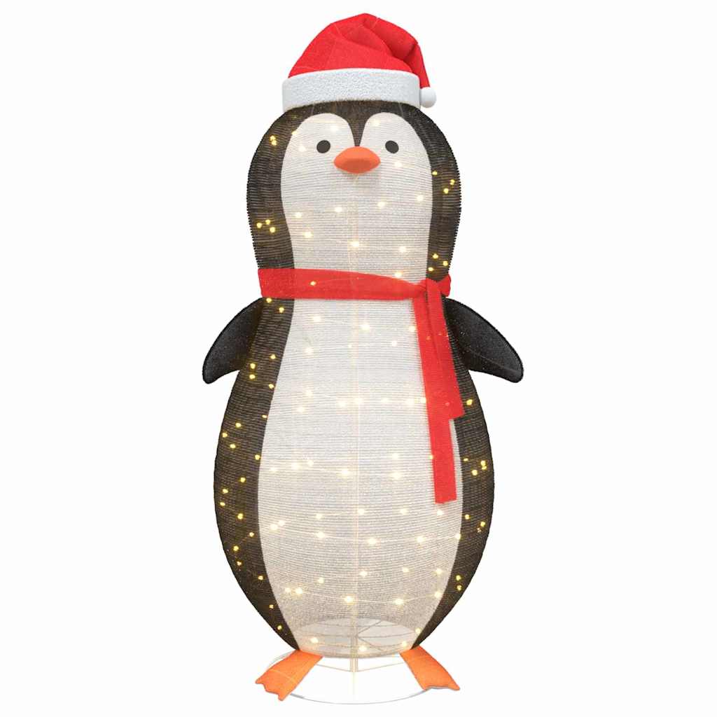 Snø Pingvin Figur Varmhvit 78 x 88 x 180 cm stoff