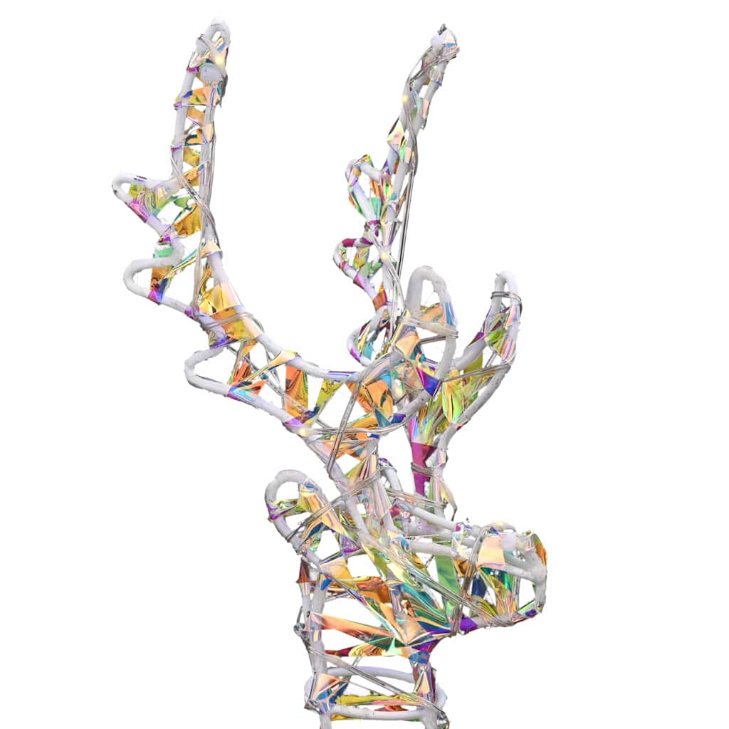 Reinsdyr Trekke Slede Varmhvit 30 x 12 x 54.5 cm PET