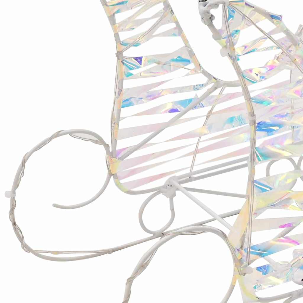 Reinsdyr Trekke Slede Varmhvit 30 x 12 x 54.5 cm PET