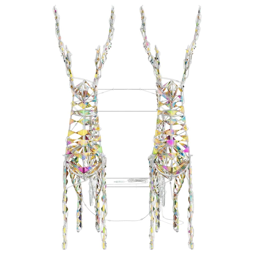 Reinsdyr Trekke Slede Varmhvit 30 x 12 x 54.5 cm PET