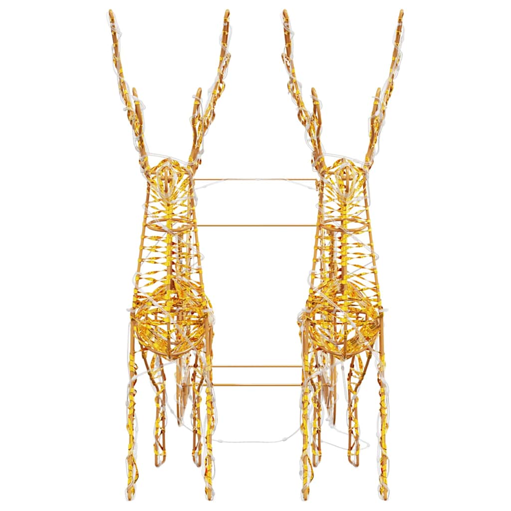 Reinsdyr Trekke Slede Varmhvit 30 x 12 x 55 cm PET