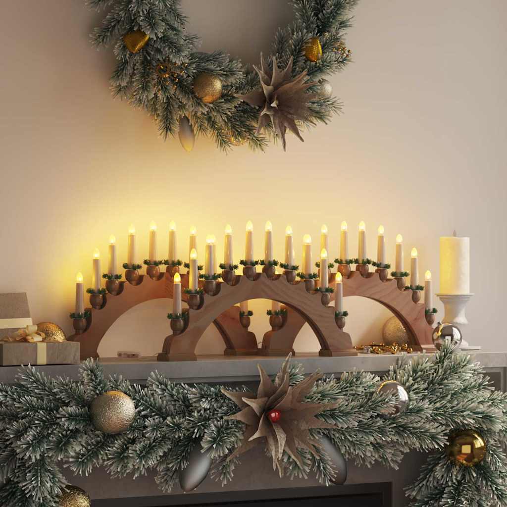 Julelys Bue med 10 LED Lys 3 pcs Brun 47 x 5 x 29 cm