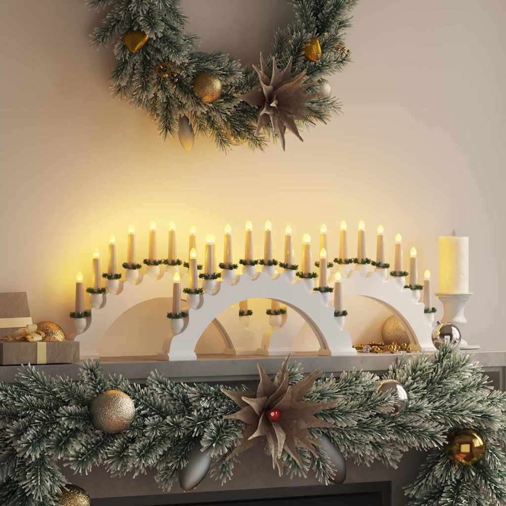 Julelys Bue med 10 LED Lys 3 pcs Hvit 47 x 5 x 29 cm