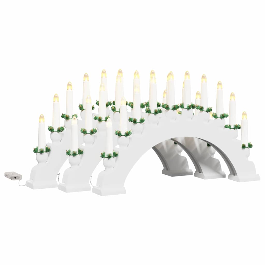 Julelys Bue med 10 LED Lys 3 pcs Hvit 47 x 5 x 29 cm