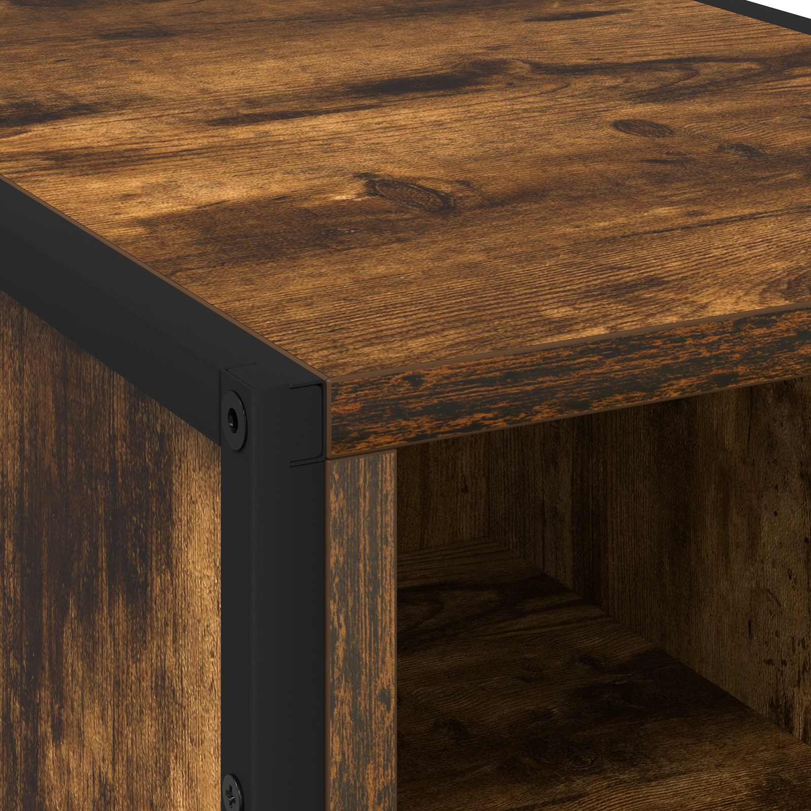 Nattbord 2 pcs Røyk Eik 39.5 x 30 x 50 cm Konstruert tre