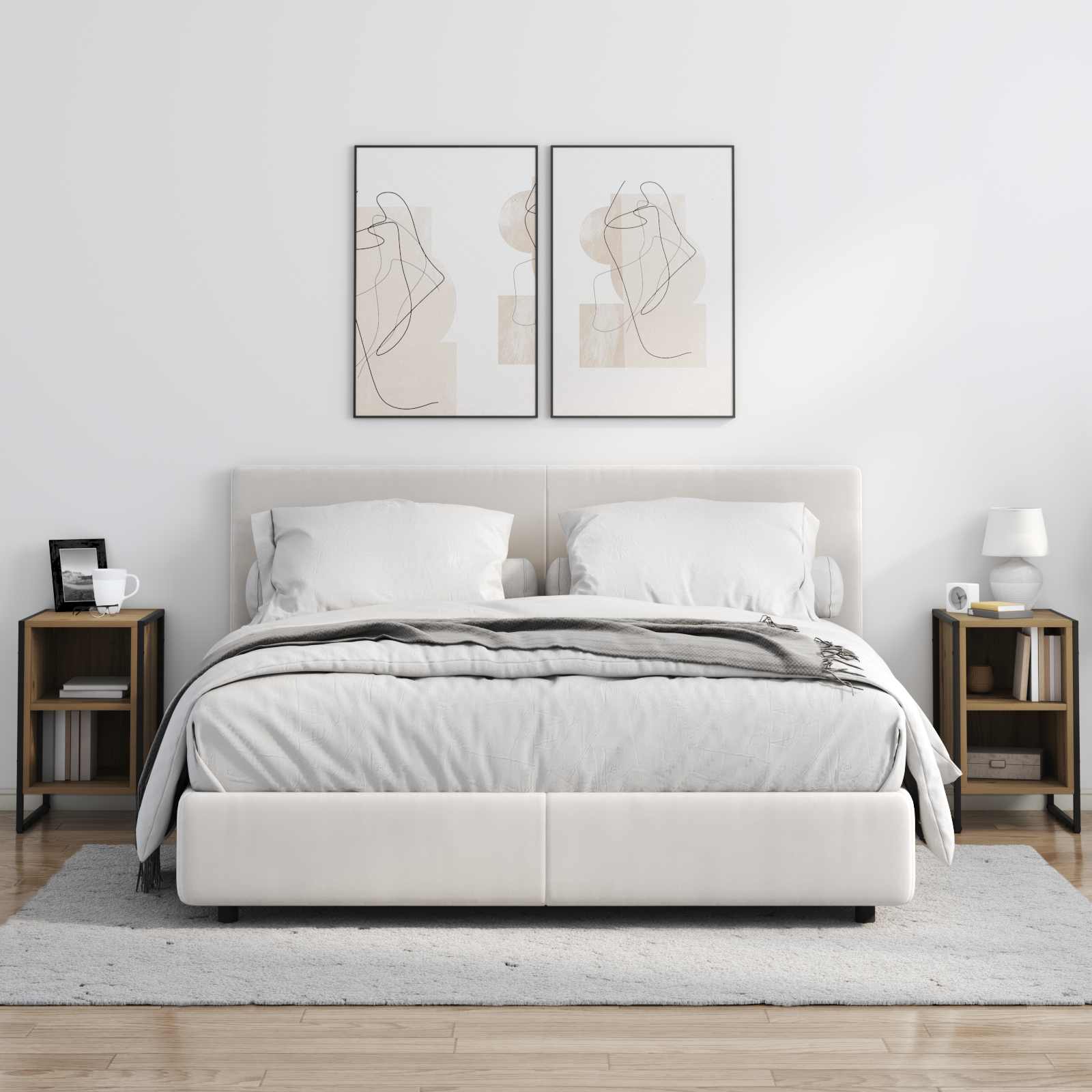 Nattbord Kunstnerisk Eik 39.5 x 30 x 50 cm Konstruert tre