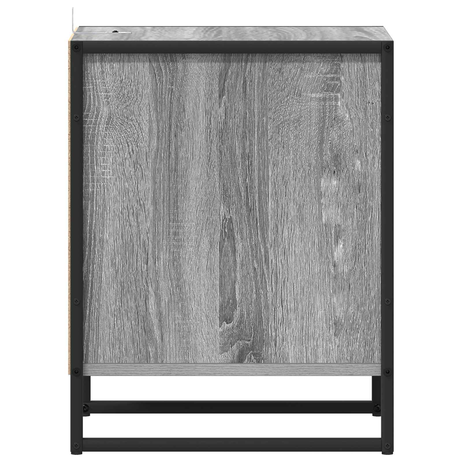 Nattbord 2 pcs Grå Sonoma 39,5 x 30 x 50 cm Konstruert tre