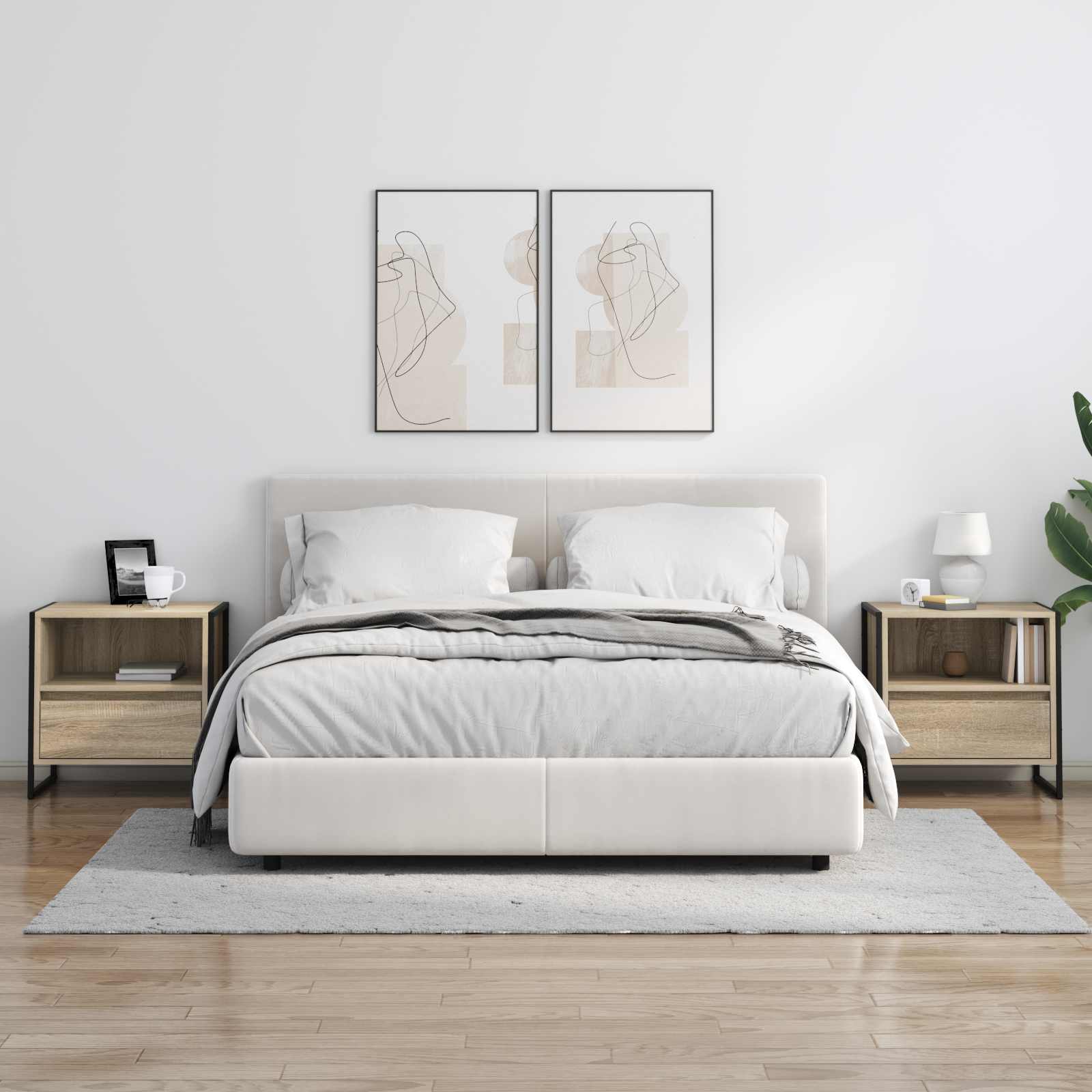 Nattbord med skuff Sonoma 50 x 39,5 x 50 cm Konstruert tre