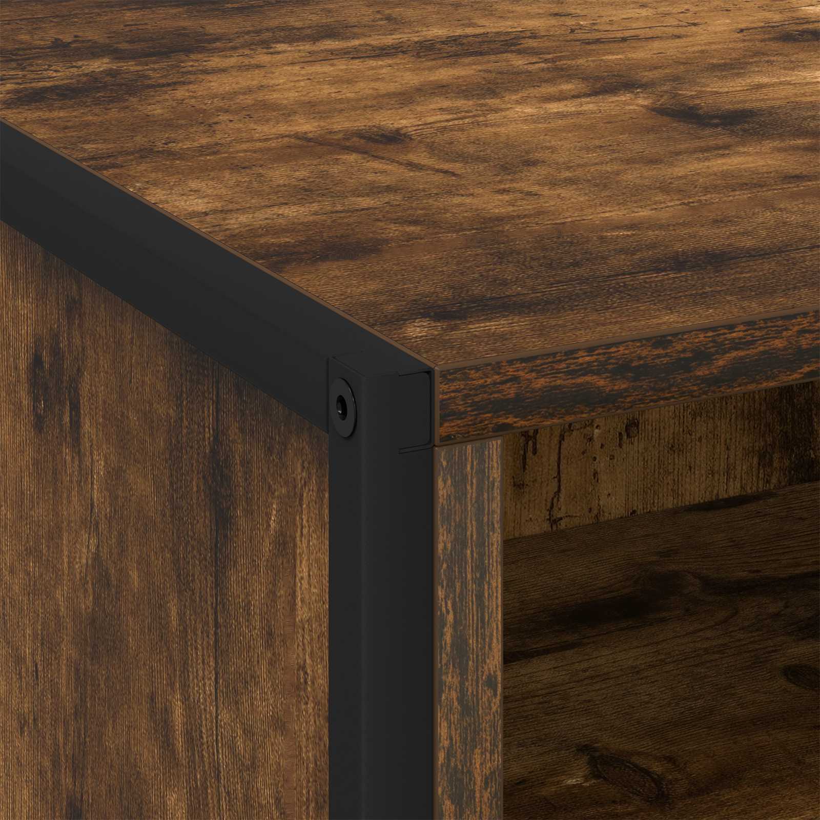 Nattbord 2 pcs Røyk Eik 50 x 39,5 x 50 cm Konstruert tre