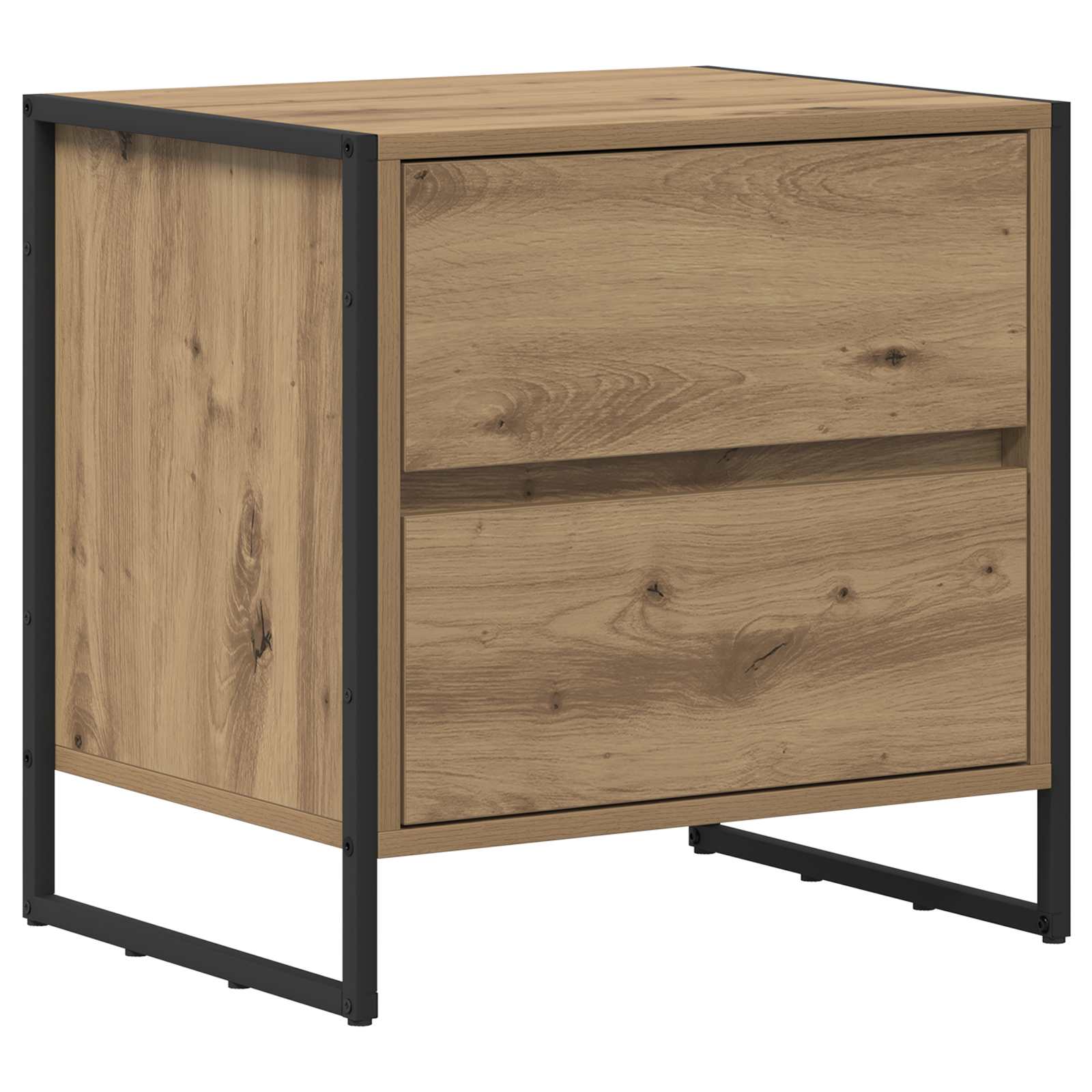 Nattbord 2 pcs Kunstnerisk Eik 50 x 39.5 x 50 cm Konstruert tre