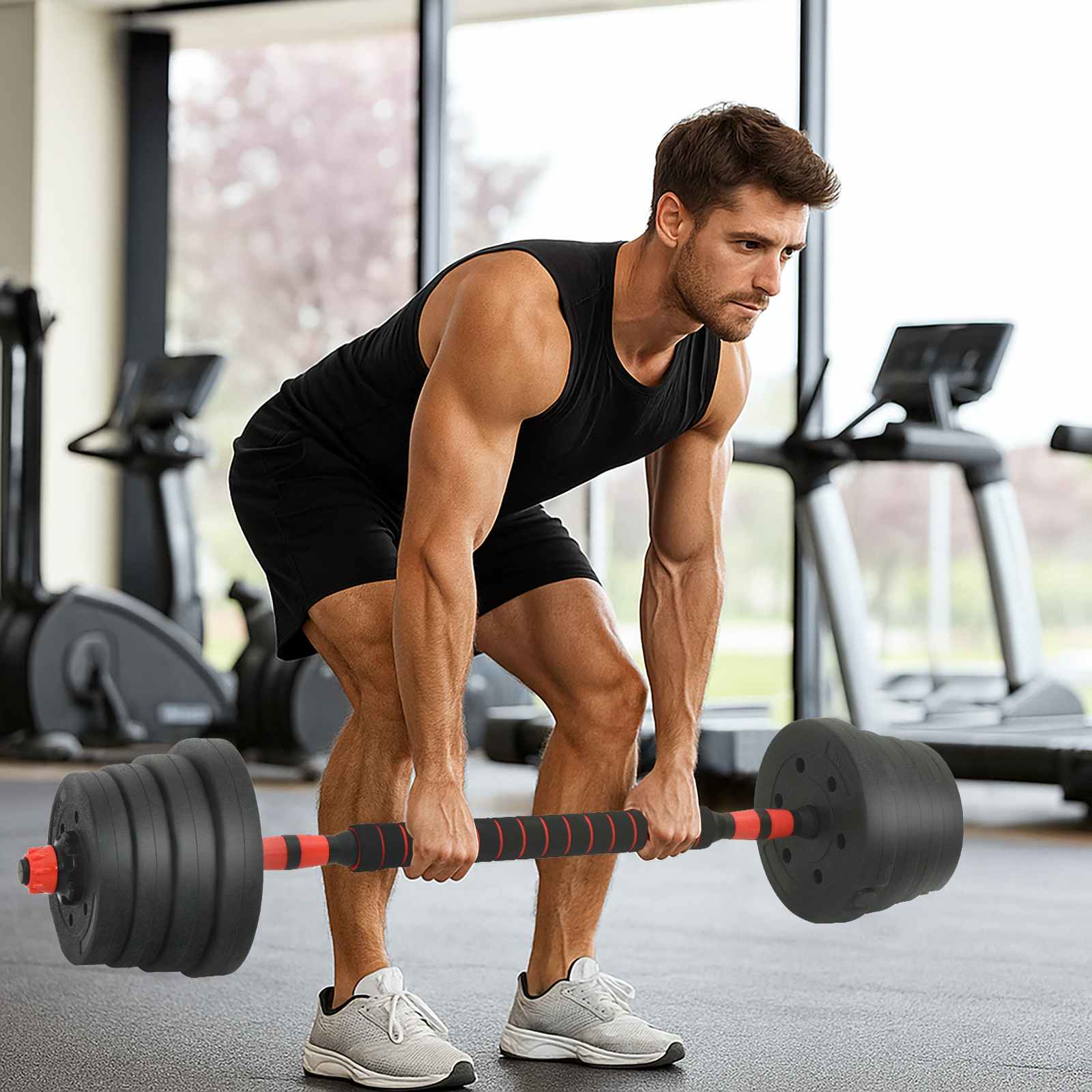 2-i-1 Manualsett Svart og Rød 121 x 19,5 x 19,5 cm