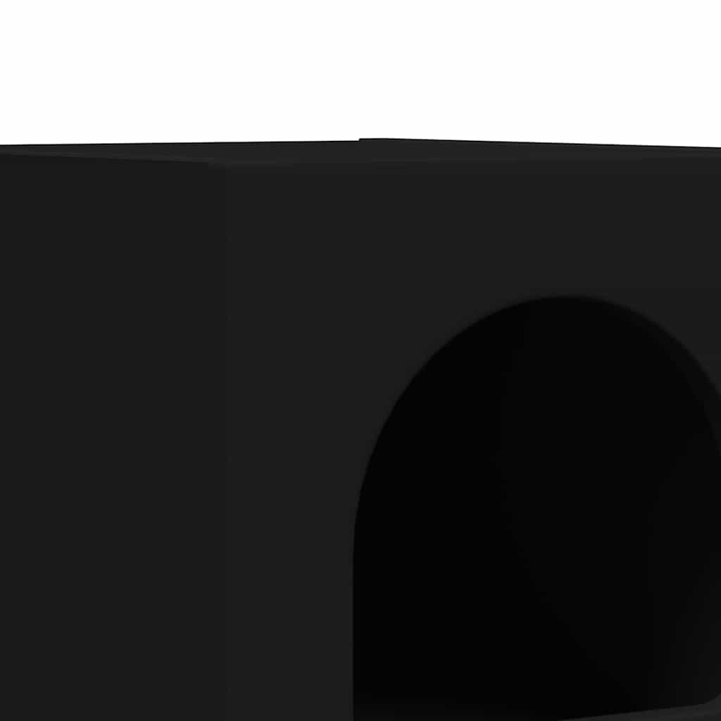 Nattbord 2 pcs Svart 29,5 x 35 x 50 cm Konstruert tre