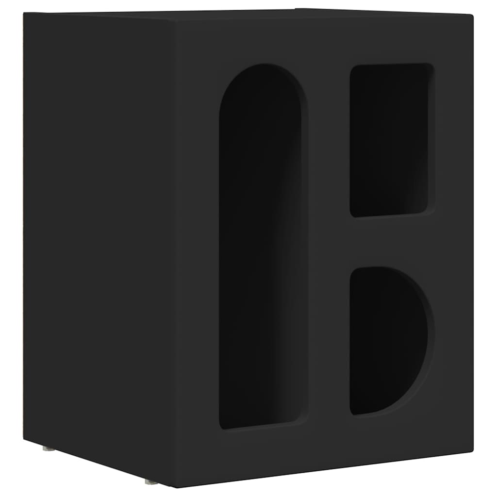 Nattbord 2 pcs Svart 40 x 35 x 50 cm Konstruert tre