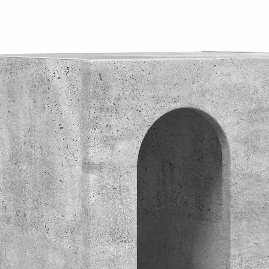 Nattbord 2 pcs Betonggrå 40 x 35 x 50 cm Konstruert tre