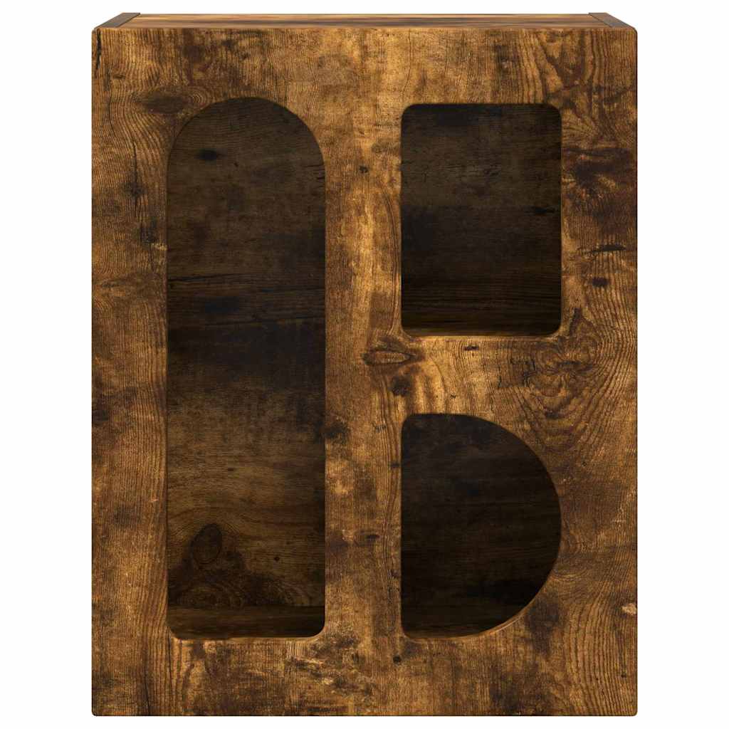 Nattbord Røkt eik 40 x 35 x 50 cm Konstruert tre