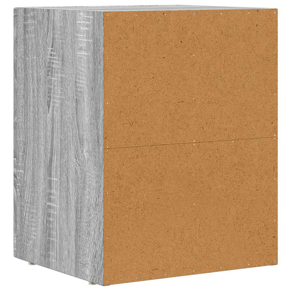 Nattbord 2 pcs Grå Sonoma 40 x 35 x 50 cm Konstruert tre
