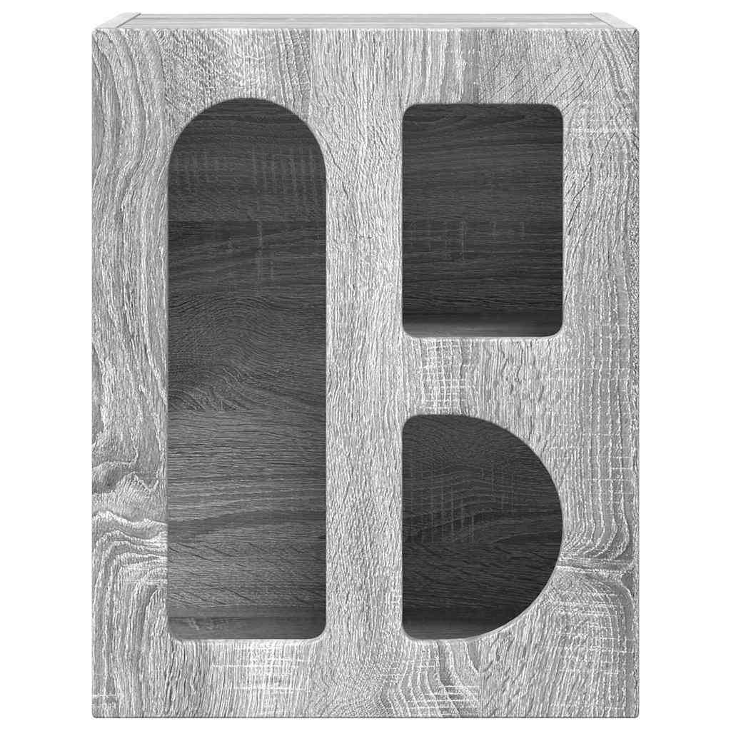 Nattbord 2 pcs Grå Sonoma 40 x 35 x 50 cm Konstruert tre