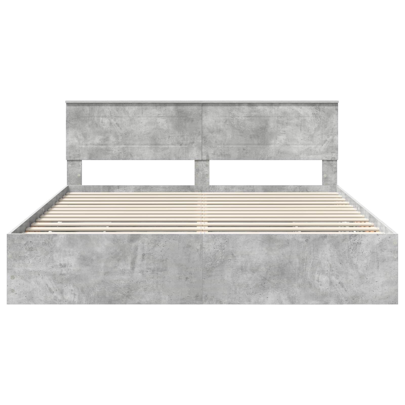 Sengestamme med skuff Betonggrå 200 x 200 cm Ingeniørtre