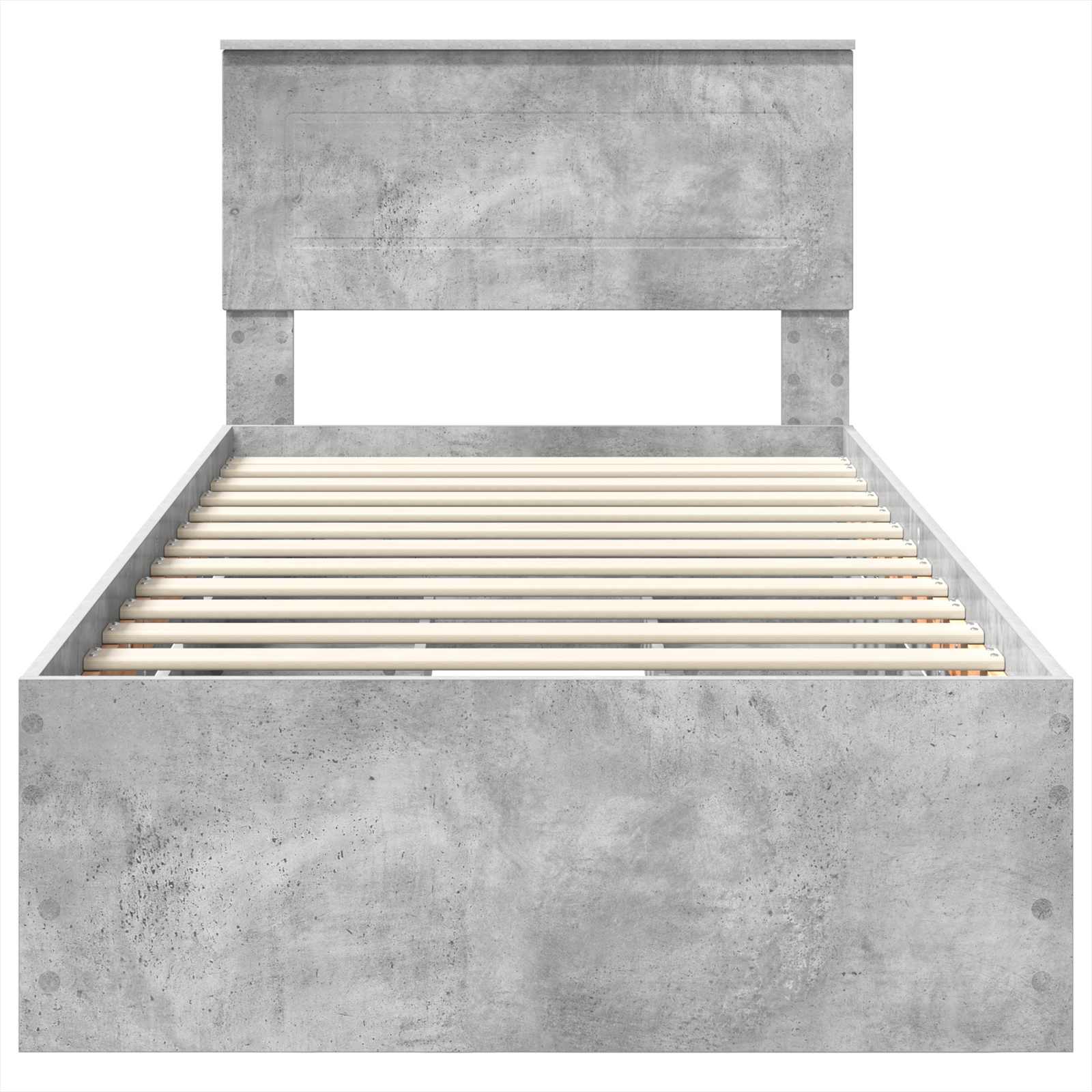 Sengestamme med skuff Betonggrå 100 x 200 cm Ingeniørtre