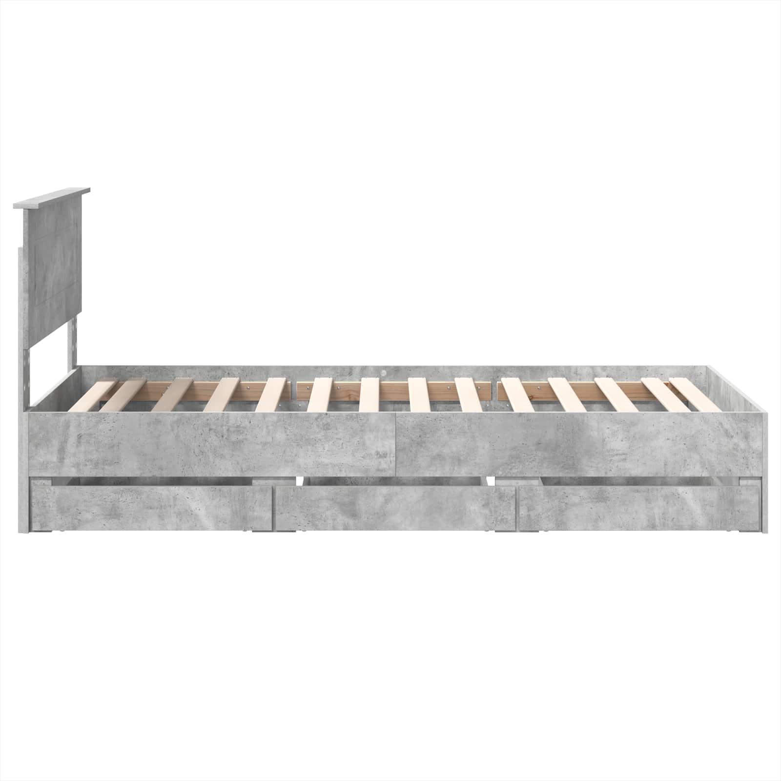 Sengestamme med skuff Betonggrå 100 x 200 cm Ingeniørtre