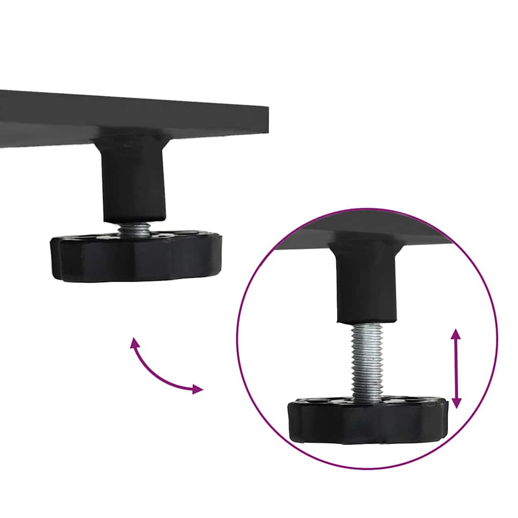 Parasollfot Svart 100 x 100 x 4 cm Stål