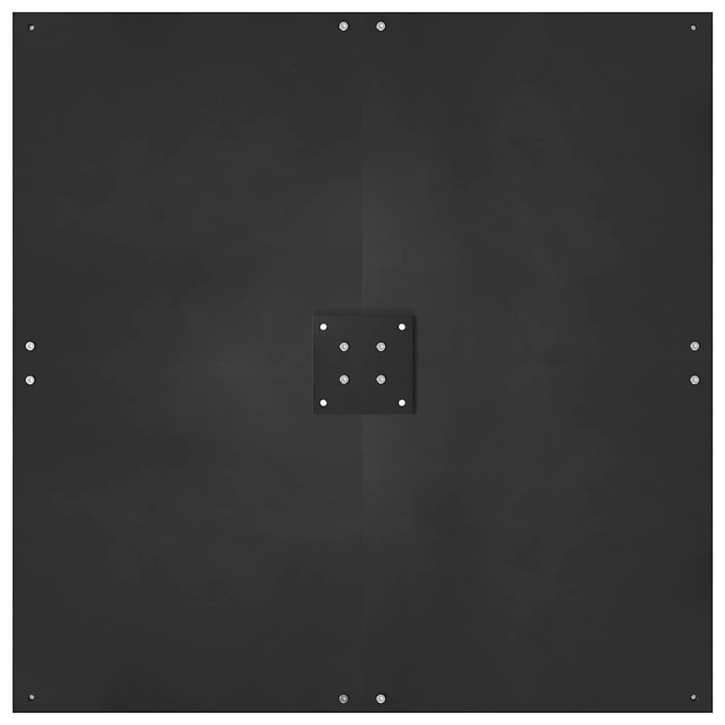 Parasollfot Svart 100 x 100 x 4 cm Stål