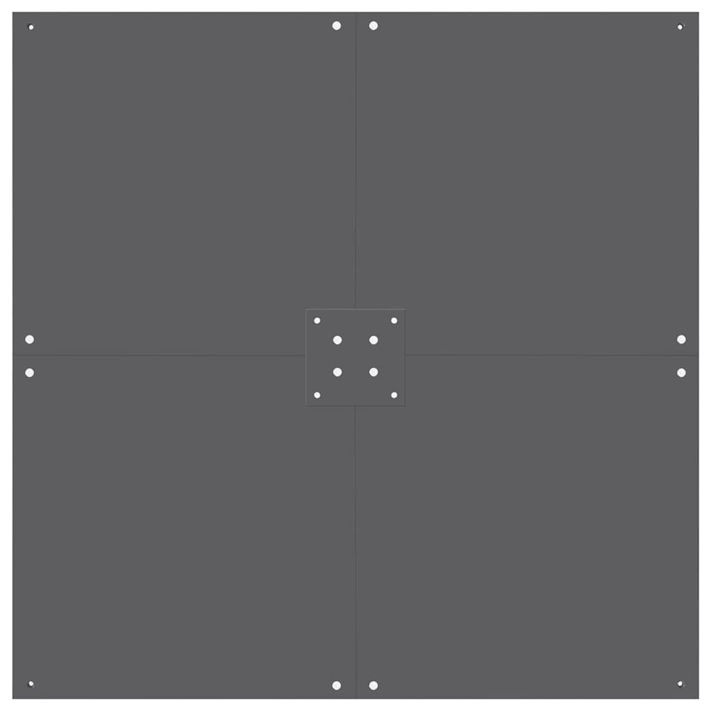 Parasollfot Mørke grå 100 x 100 x 4 cm Stål