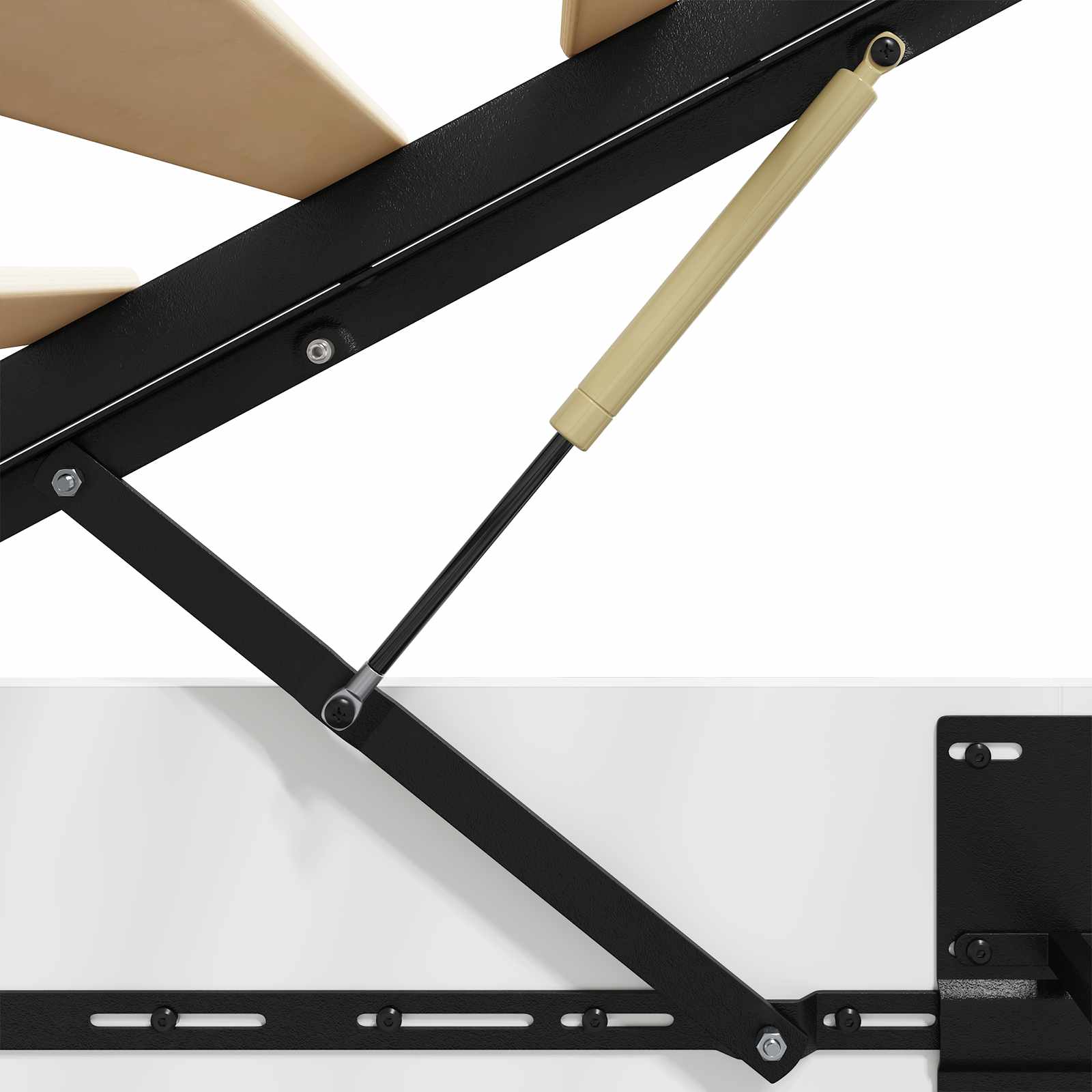 Ottoman sengeramme med lagring Hvit 193 x 120 x 25 cm Sponplate