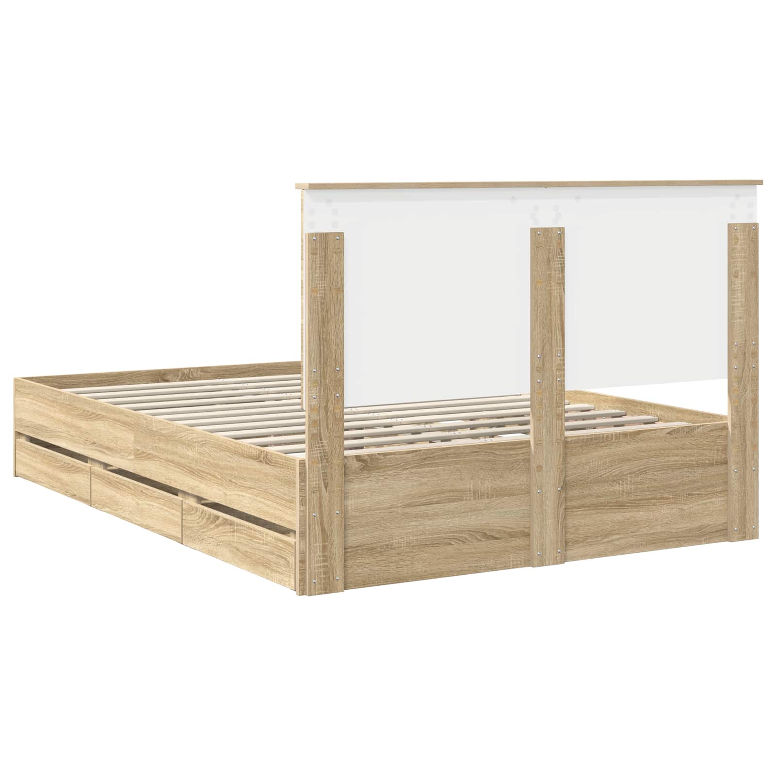 Sengestamme med skuff Sonoma eik 160 x 200 cm Ingeniørtre