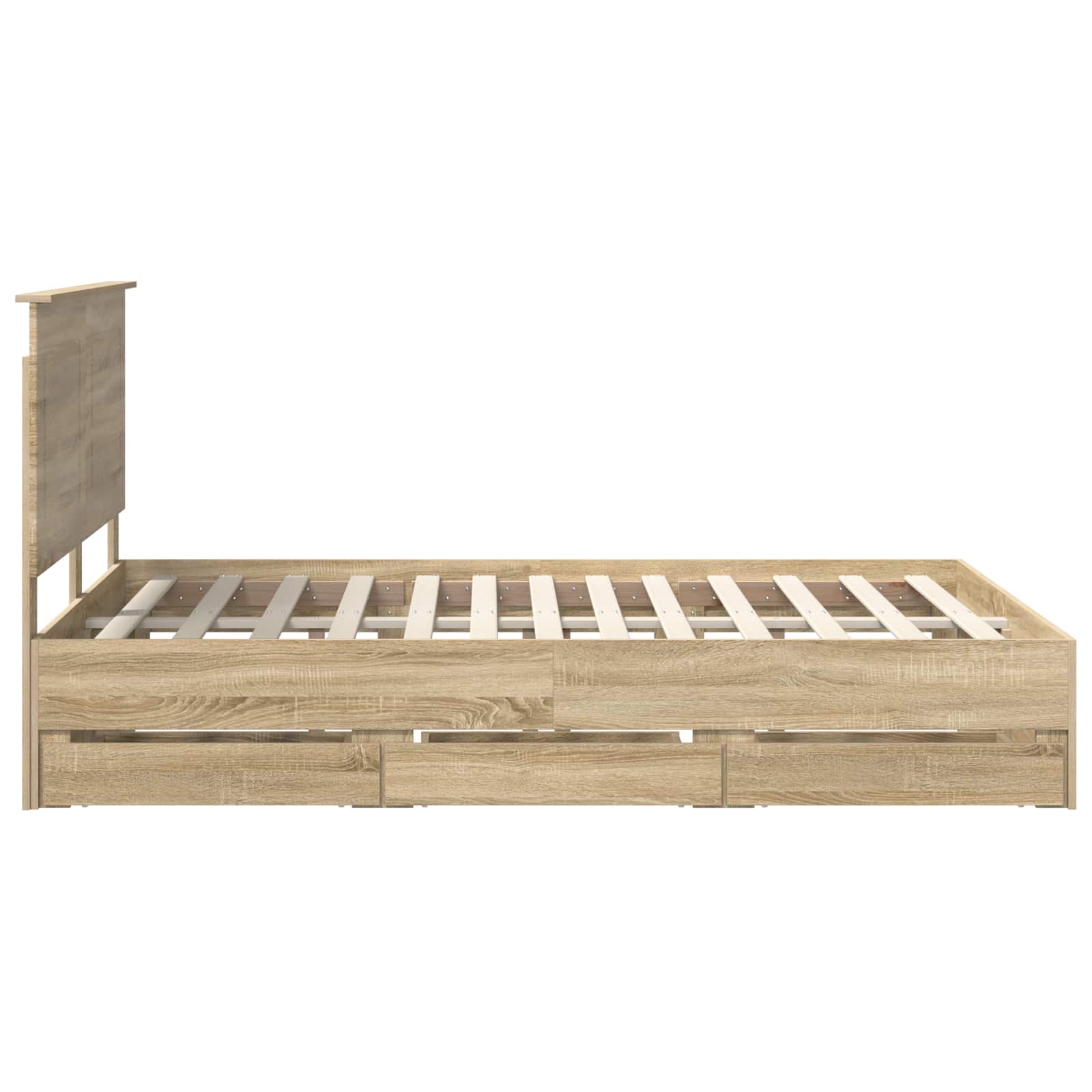Sengestamme med skuff Sonoma eik 160 x 200 cm Ingeniørtre
