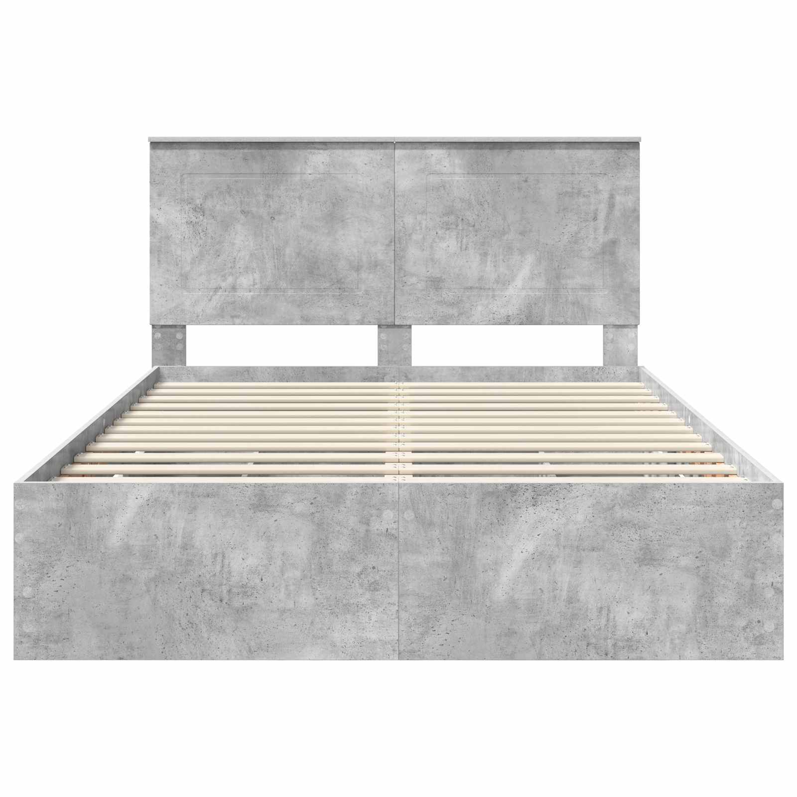Sengestamme med skuff Betonggrå 140 x 190 cm Ingeniørtre